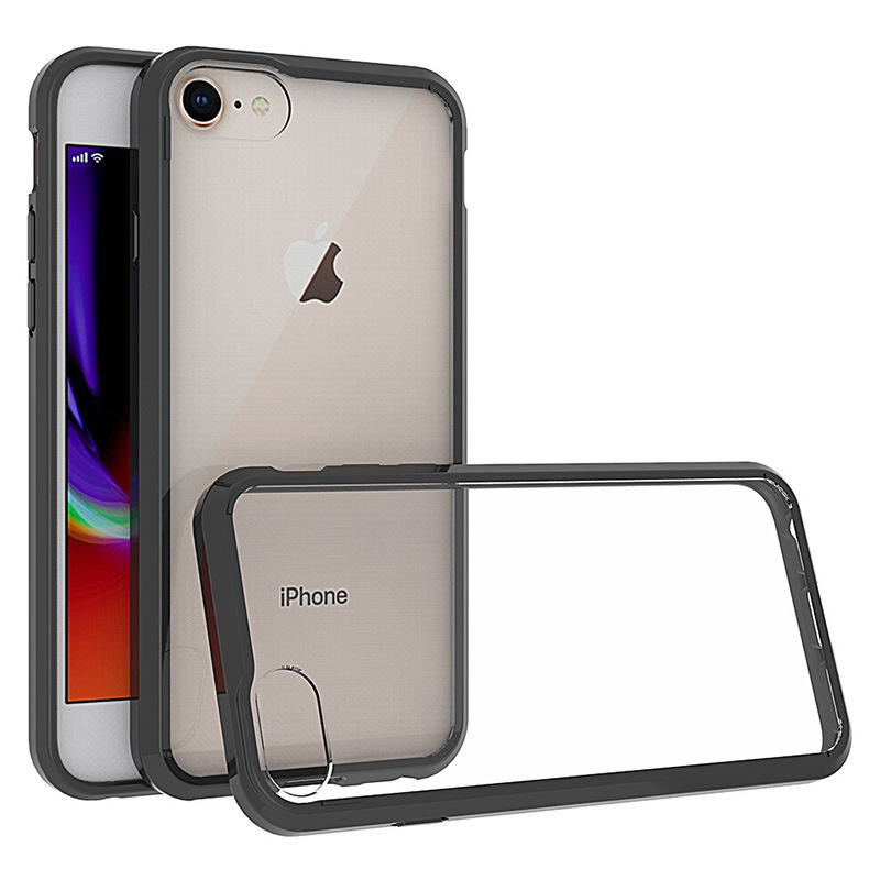 Ready Stock Suitable for iPhone 6S 8 Plus Se 2022 Phone Case Transparent Two-In-One Acrylic Anti-Fall Cover