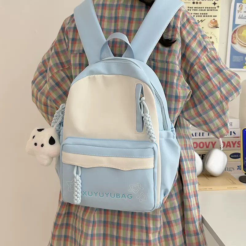 韩版ins风2025少女休闲双肩包轻便小背包高中大学生初中女生书包