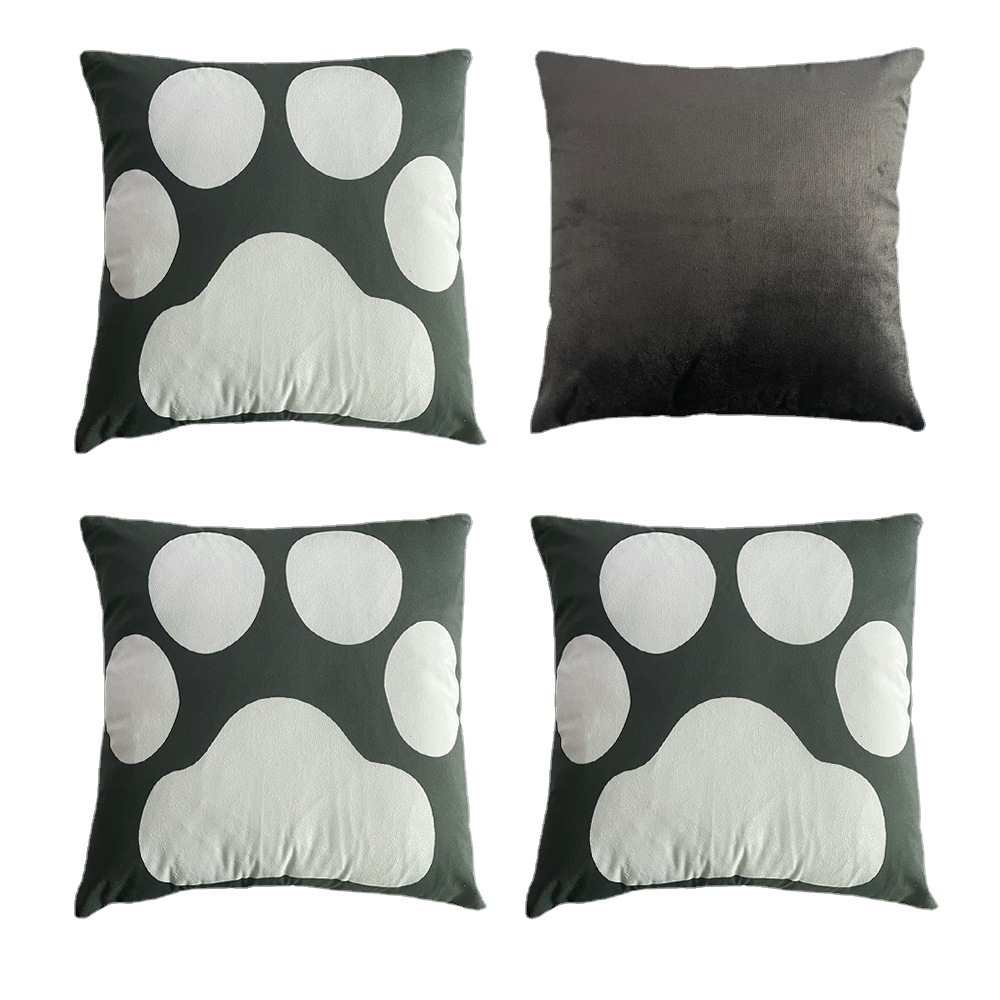 Ventas directas de la fábrica transferencia térmica impresión felpa corta funda de almohada sentir moda almohada sin almohada en blanco material al por mayor