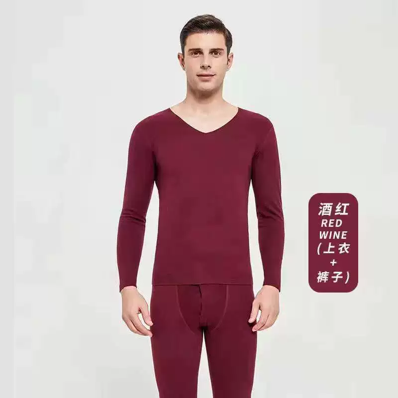 Men's winter fleece keep warm thermal underwear, trousers, wholesale, V-neckline, increased thickness