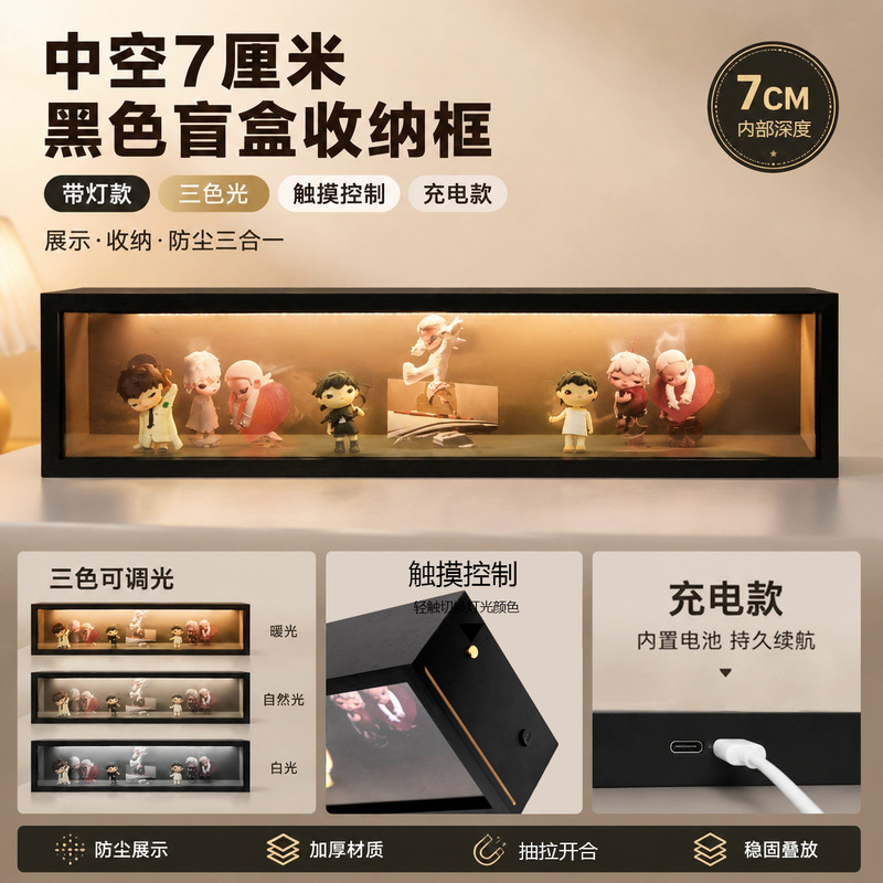 Hollow Photo Frame Blind Box Storage Display Box for Trendy Star-Themed Toys Hollow Photo Frame Blind Box Storage Display Box for Trendy Star-Themed Toys