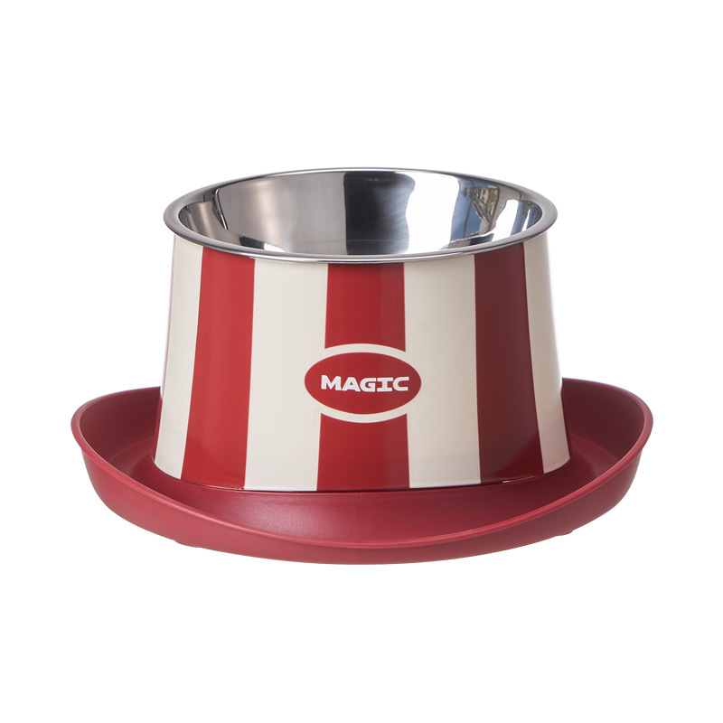 Pet de acero inoxidable cuello único protector de cuello anti-fugas de alimentos anti-cabotaje cuello de perros elevados protector de cuello anti-cabotaje cuello de gato