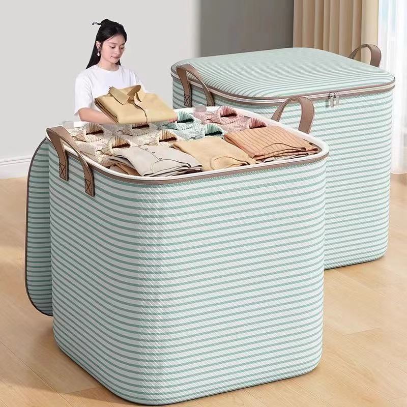 Bolsa de almacenamiento de ropa en movimiento a prueba de humedad, colcha de ropa de súper dormitorio, caja de almacenamiento de acabado, bolsa de almacenamiento de regreso a casa de gran capacidad