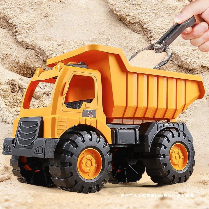 Children's Large Dump Truck, Self-Unloading Large 3 Trucks, Three-Year-Old Boy Loading Soil, 5 Trucks, Engineering Car Toy Excavator