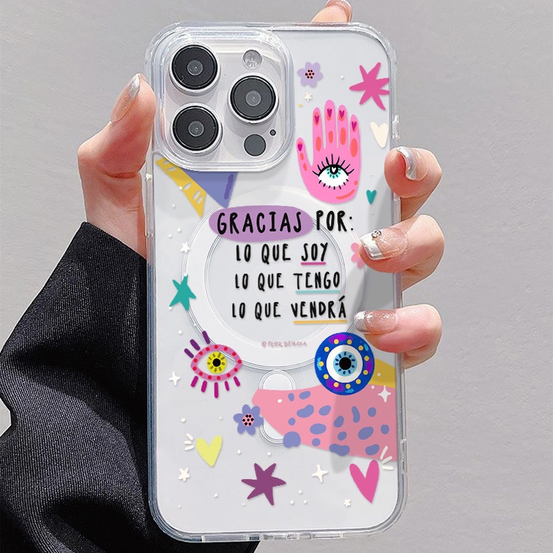 Samsung Eye and Palm Design Suitable for Apple 17 Pro Max Phone Case, Magnetic for 16, Personalized for 15, Set for 14, Trendy for 13, Popular for 12