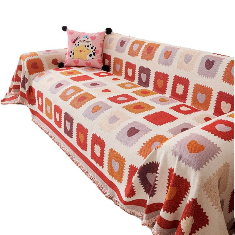 Moderno simple cubierta de sofá cuatro estaciones universal todo incluido toallas de sofá antideslizante insins amor sofá cubierta