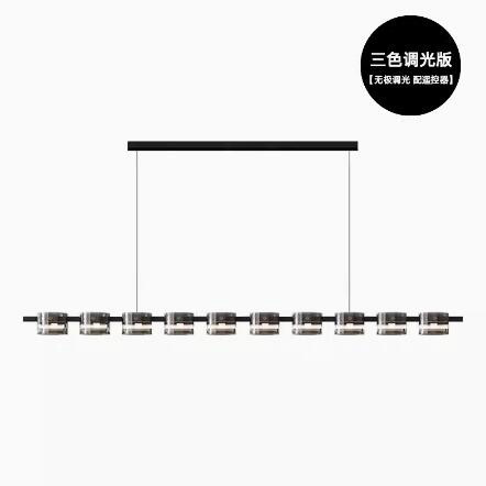 Italiano minimalista barra de vidrio largo lámpara de comedor de diseño moderno y minimalista barra de diseño nórdico lámpara de sala de estar creativa