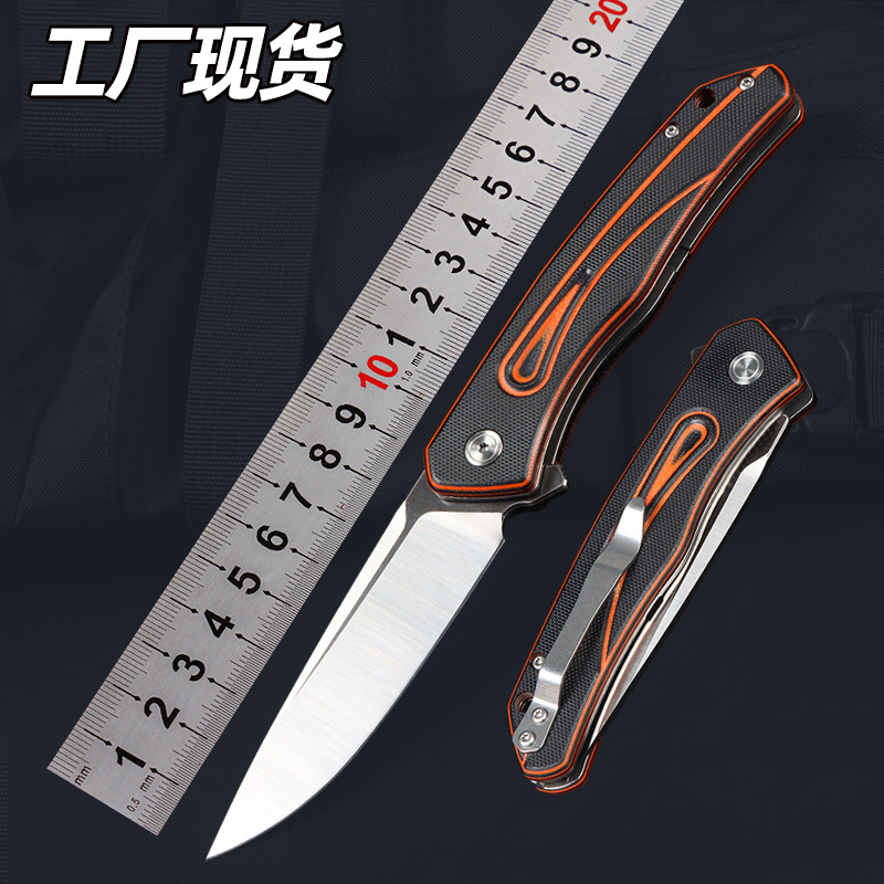 厂家直供折叠刀户外小刀野营迷你水果刀G10柄多用途战术折刀代发