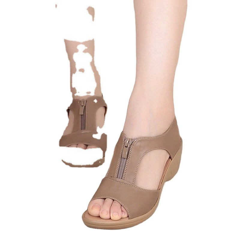 2023 летние сандалии, женские новые удобные туфли с мягкой подошвой, женские туфли на танкетке больших размеров, повседневные шикарные