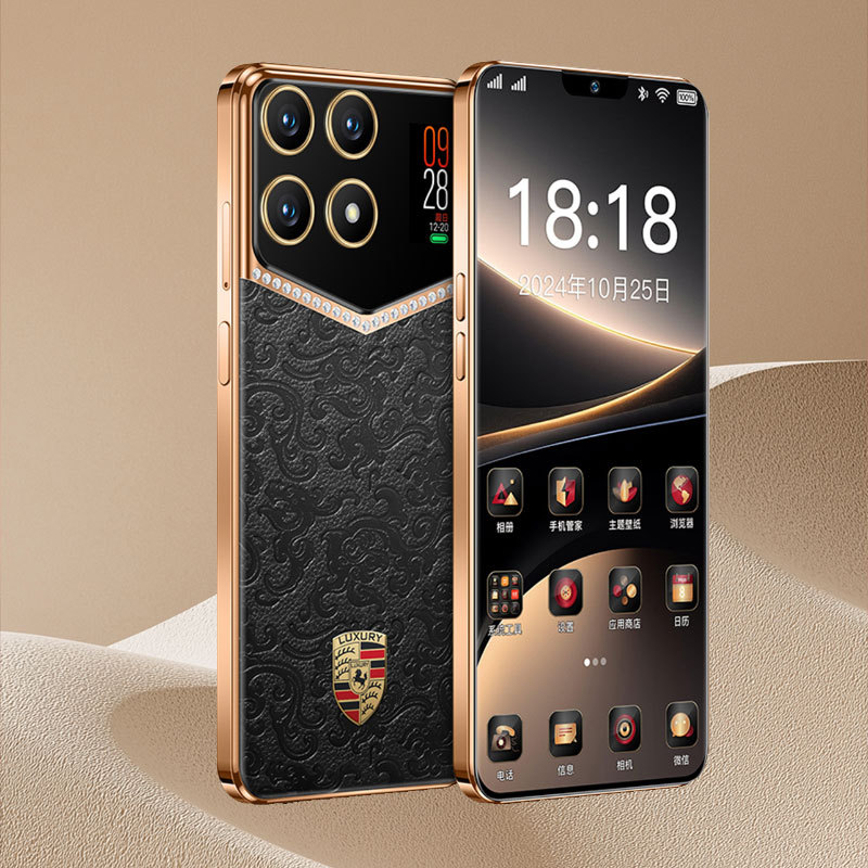 New Black Full-Network 4g Smart Android Phone U25 with Large Screen 6.8inch Octa-Core 16+512g Direct from the Manufacturer