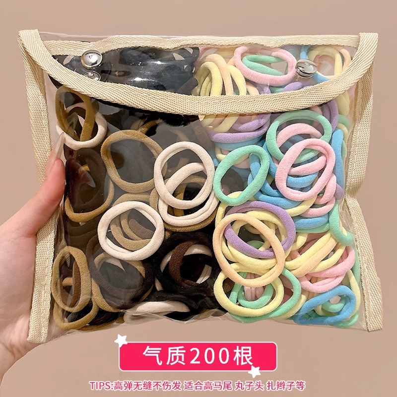 Niños lindos anillos de cabello de color correa de goma niñas de cabello de cola de caballo niñas de alta elasticidad no lastiman cabello