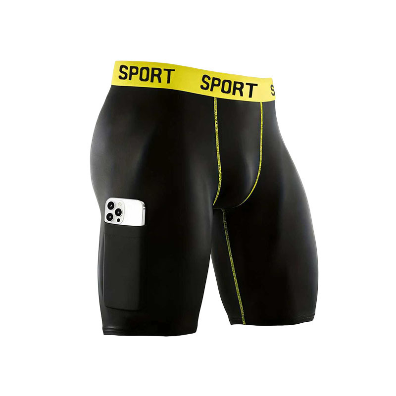 Pantalones interiores de hombre transfronterizas alargadas pantalones interiores deportivas de hombre anti-desgaste piernas de bolsillo anti-desgaste entrepierna larga para correr