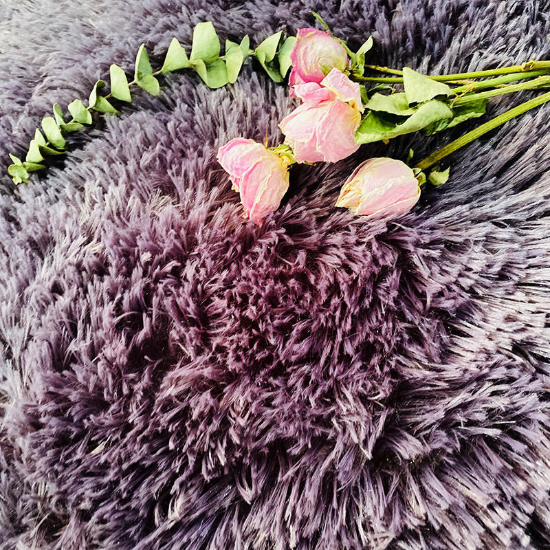 Moderno minimalista sala de estar de color sólido alfombra de piso de lana de seda dormitorio de noche Alfombra de lana larga Nordic ins manta suave