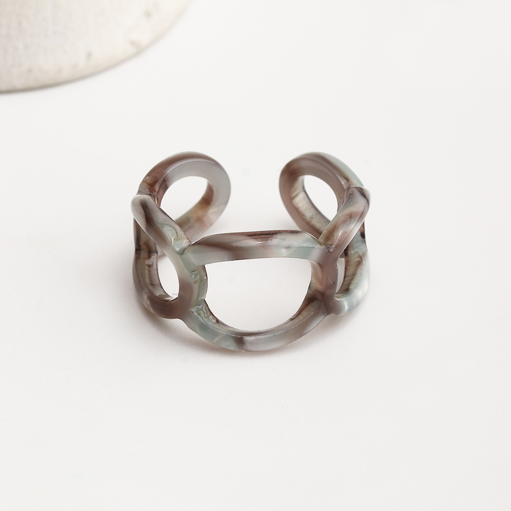 fashion acrylic resin gradient color ring