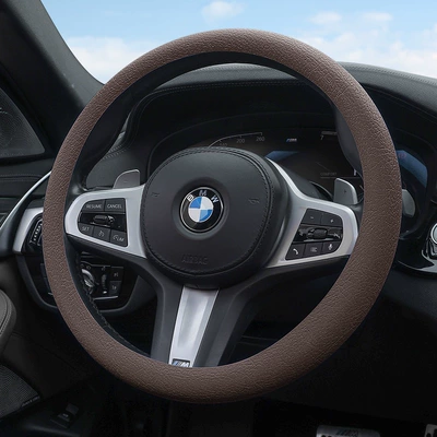 Light Silicone Cover Car All-Season | Steering wheel cover - brown-anti-slip-and-anti-sweatuniversal-for-cars-default-item