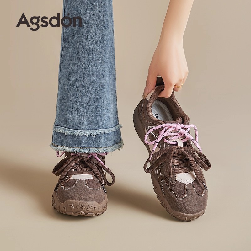 Auge Lion Dengde zapatos de entrenamiento de mujer 2025 nuevo otoño invierno con suela gruesa hombre pequeño retro Gump zapatos deportivos casuales