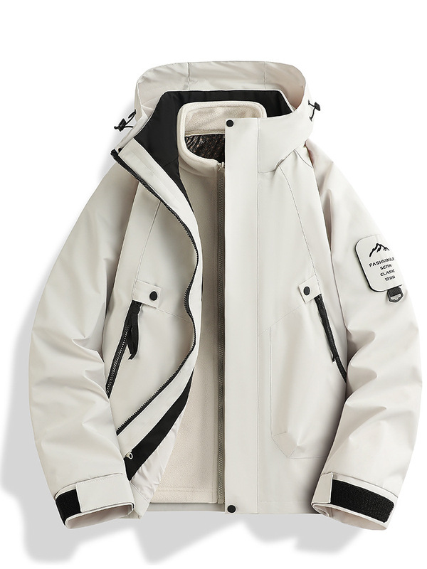 ジャケットメーカー直販卸売作業服カスタムロゴスリーインワン取り外し可能な防水防風ジャケット男性と女性用|undefined