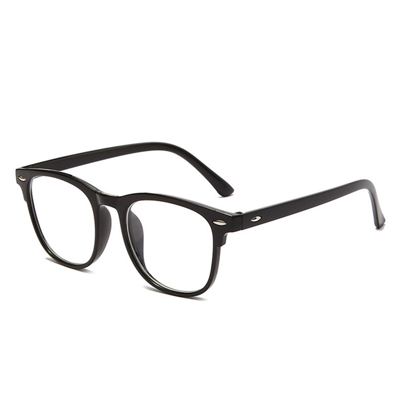 Versatile Minimalist Korean Version 2026 Large-frame Anti-blue Light Glasses Women, Trendy Square Plain Lenses, Retro Simple Internet_voghion.com
