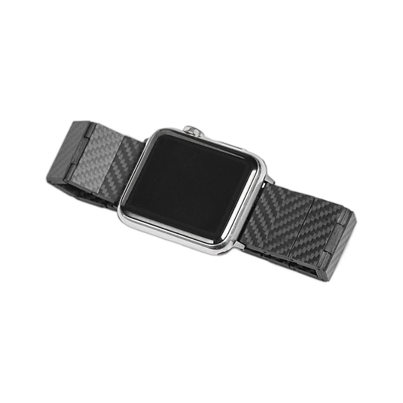 Ремешок для Apple Watch 7, чистое углеродное волокно + сталь, мужской, премиум стильный браслет