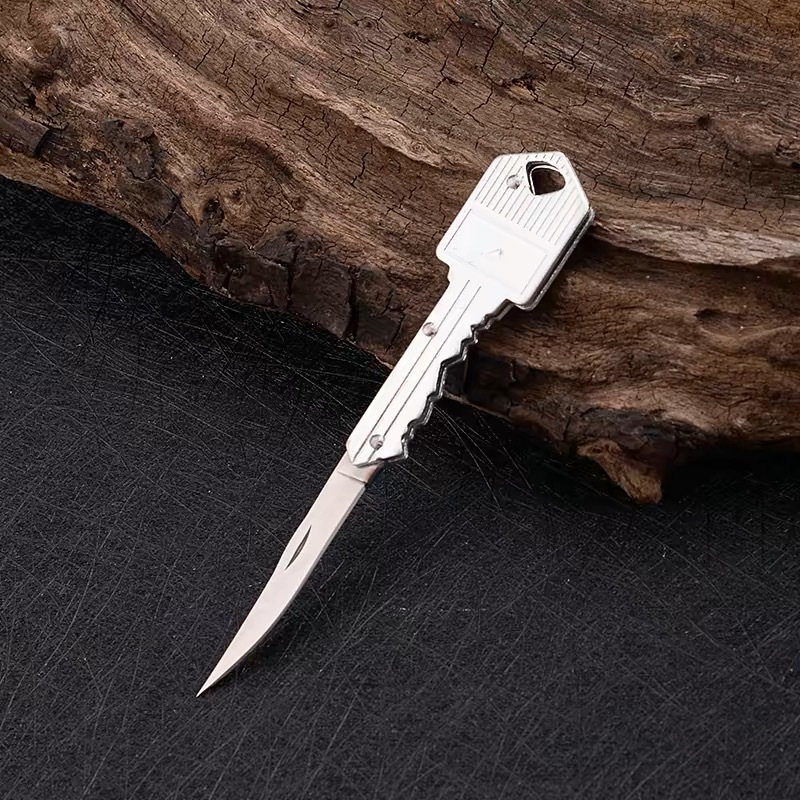 Aluminum Key Knife 접이식 칼 미니 휴대용 접이식 칼 야외 다기능 과일 칼 스테인레스 스틸 칼