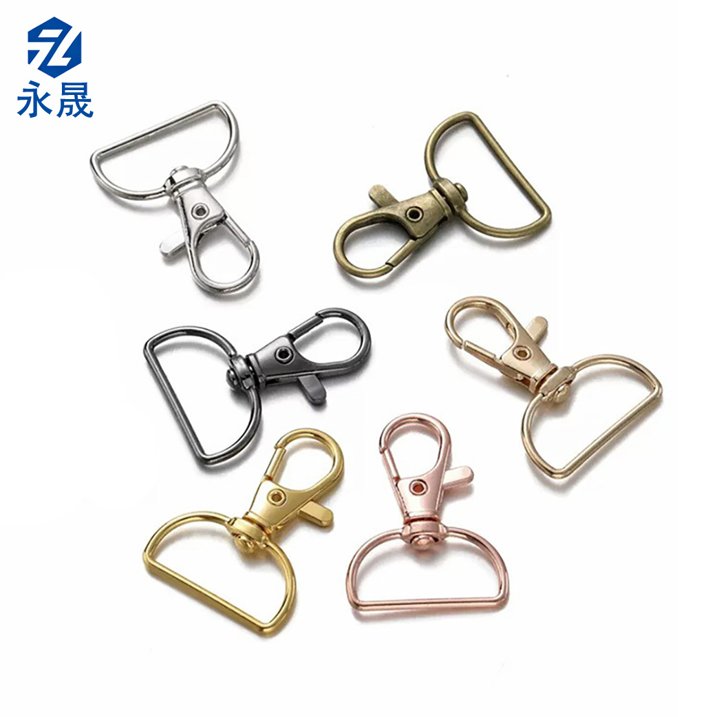 厂家直销锌合金旋转钩扣内25mm织带挂绳钩扣箱包配件旋转鱼嘴扣