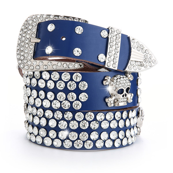 Cinturón de cuero para mujer con accesorios de diamantes de imitación Cinturón ancho de jeans de estilo coreano de moda con incrustaciones de diamantes