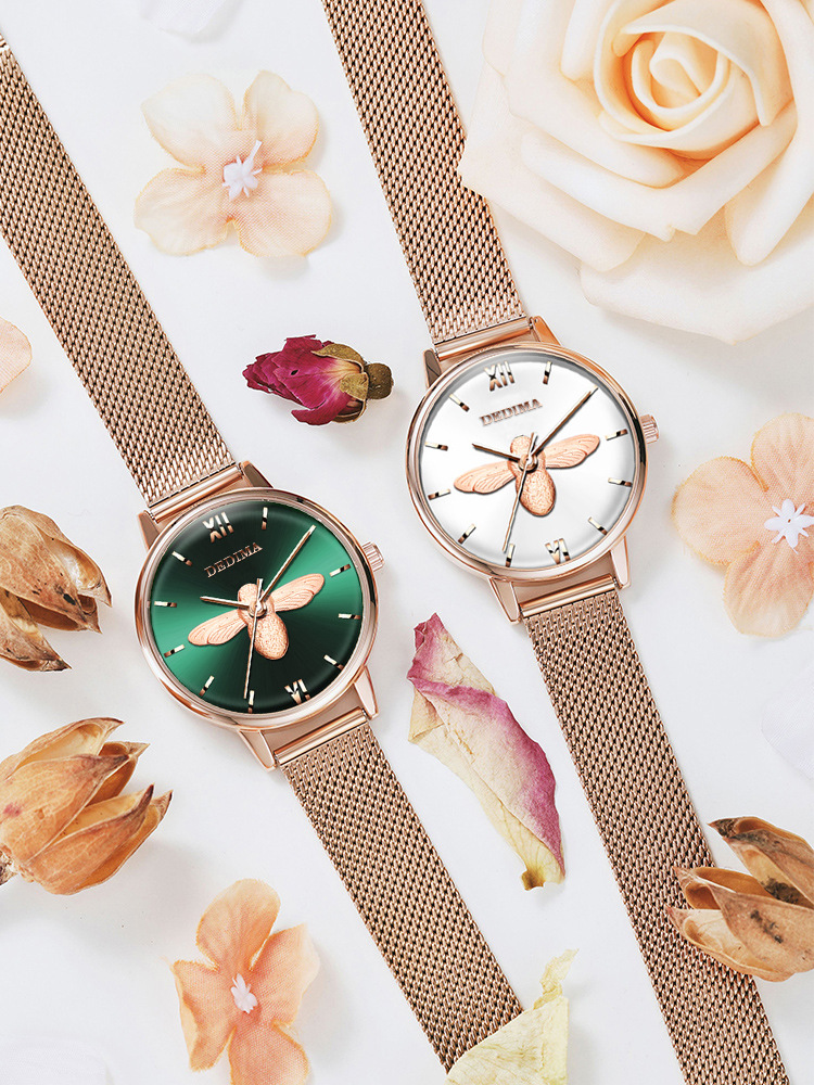 Quartz Movement Women'S Gender Elegant Style Elegant Bee Buckle Quartz Women's Watches