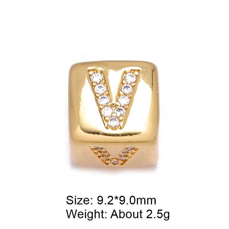 3g Weight Beads Jewelry Making Type DIY Ornament Accessories Classification 1 Piece Quantity Copper Material Letter Pattern All Seasons Season Polished Finish Plating Design Simple Style Style 1 Piece Copper Letter Polished DIY Ornament Accessories Beads 22