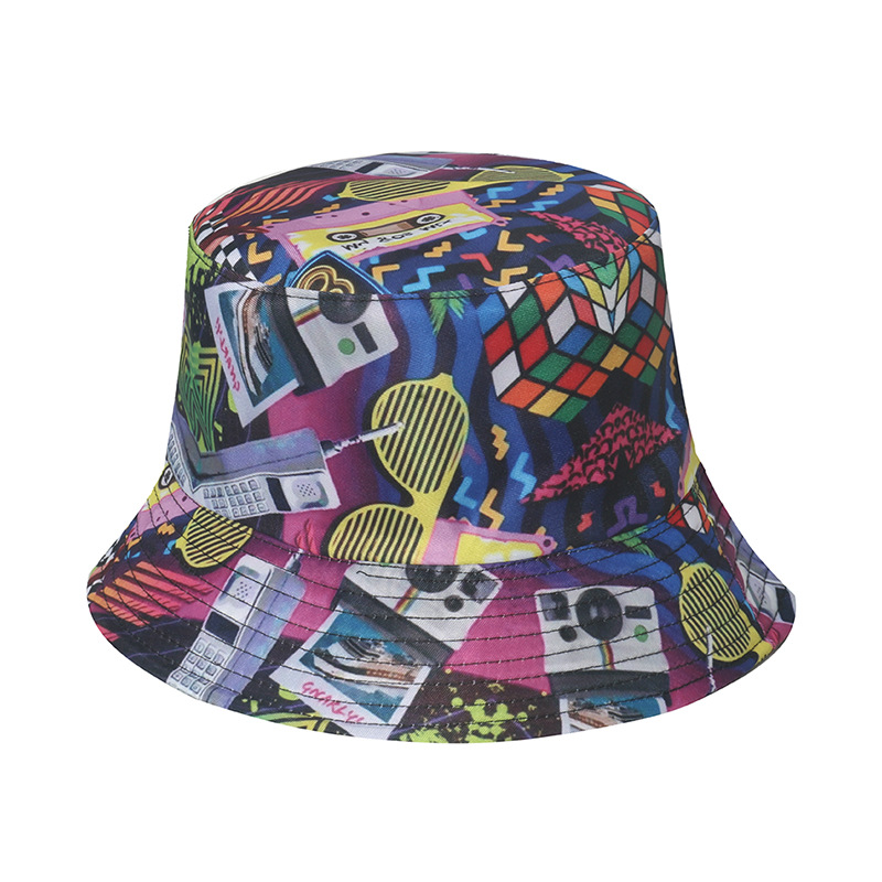 Men's Hip-hop Poker Flat Eaves Bucket Hat display picture 2