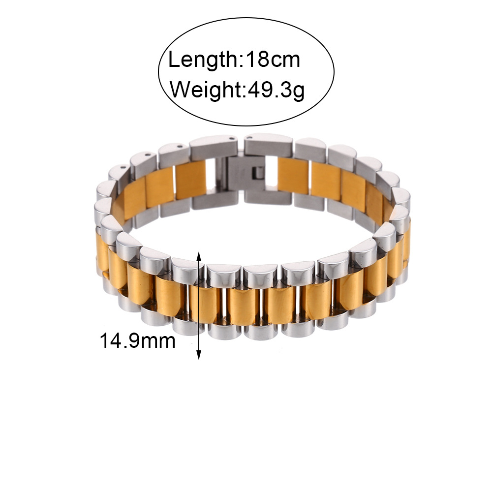 Fashion Geometric Stainless Steel Plating Bracelets 1 Piece