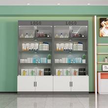 化妆品展示柜玻璃门带锁美容院套盒礼品柜理发店产品展示柜样品柜