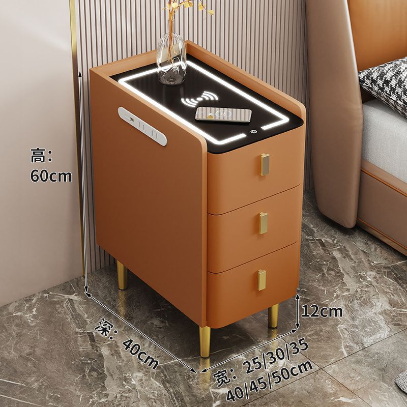 주황색 + 3색 조명 + 무선 충전 + 멀티탭