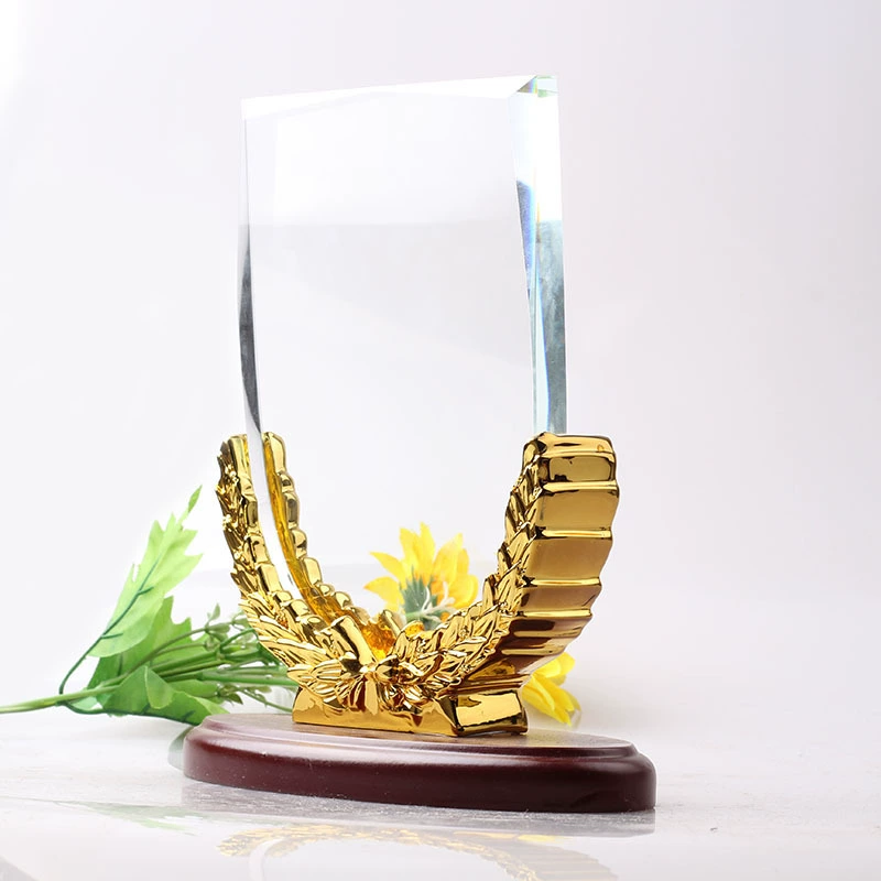 Crystal Trophy медаль честь авторизации карты новый творческий цветной печати надписи выдающийся сотрудник награды