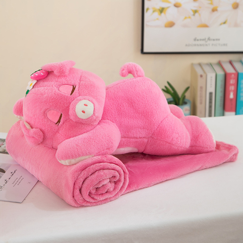 Cojín Manta 2 en 1 Infantil de Peluche, Multifuncional, para Auto y Hogar
