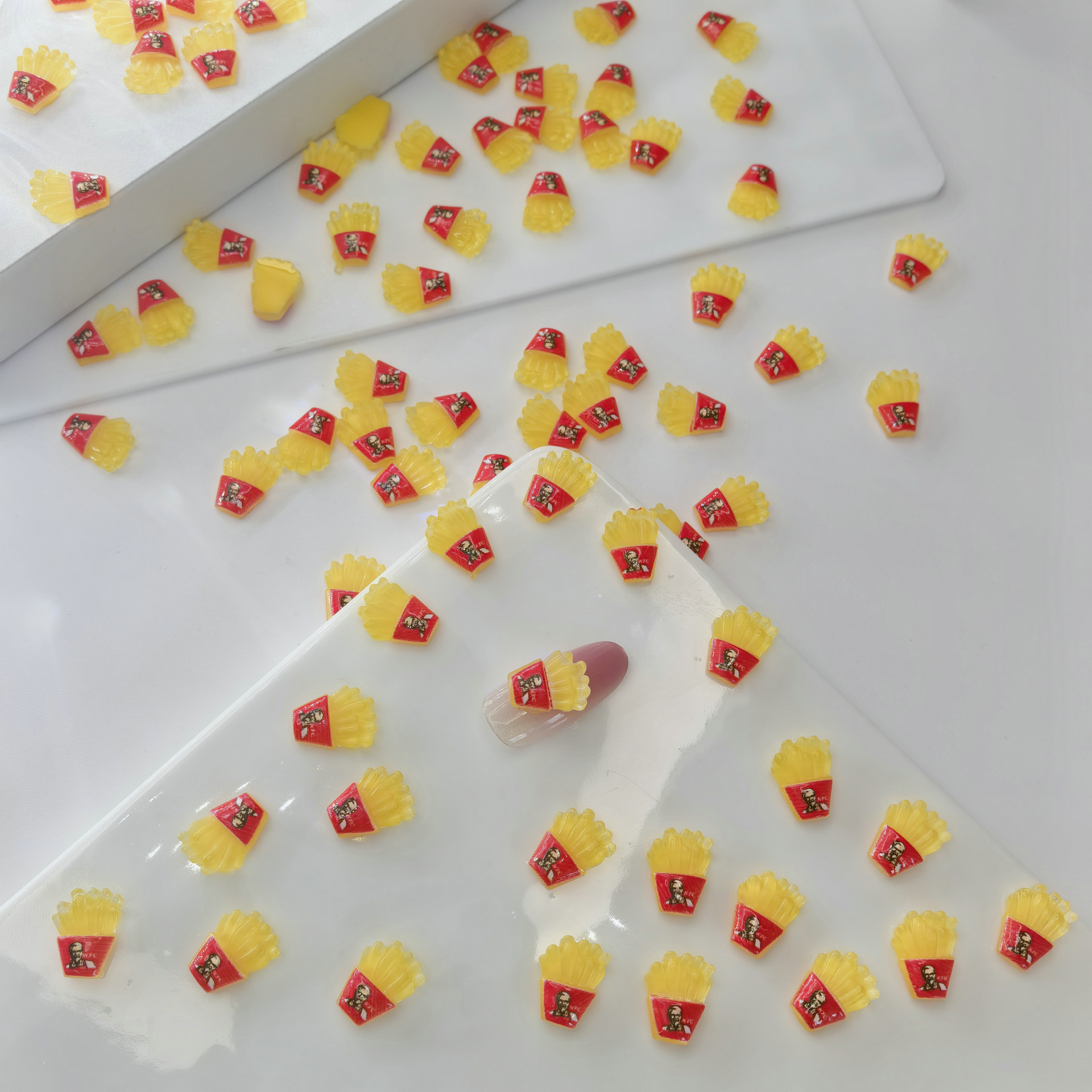 美甲饰品配件批发仿真树脂diy发夹搓指甲店进货混批0008.