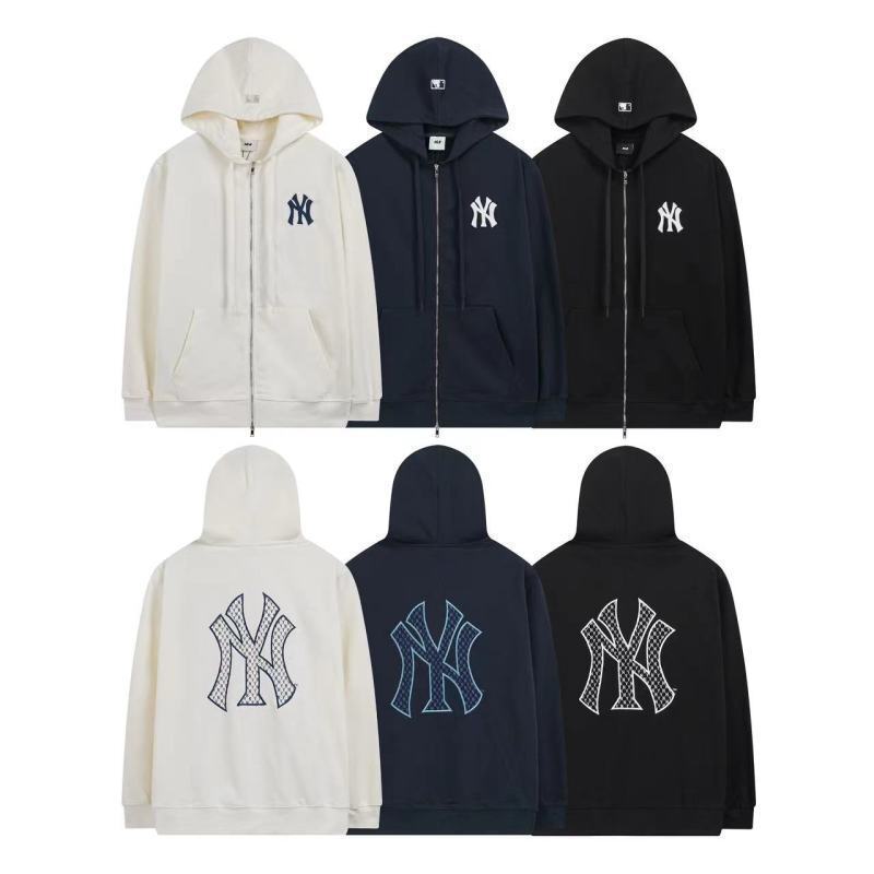 High Quality. Trendy Brand Mlb Yankees Big Logo Back Printed Hooded Zipper Sweatshirt for Men and Women Couple Jackets