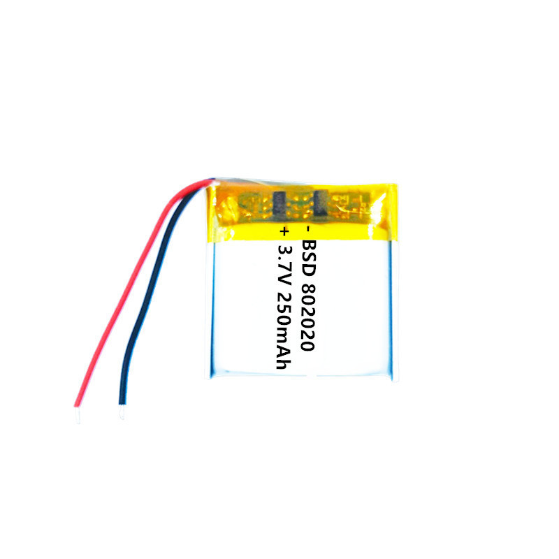 802020 polymer lithium battery 250mAh scanning pen wireless bluetooth thermometer rechargeable battery 3.7V 802020 polymer lithium battery 250mAh scanning pen wireless bluetooth thermometer rechargeable battery 3.7V