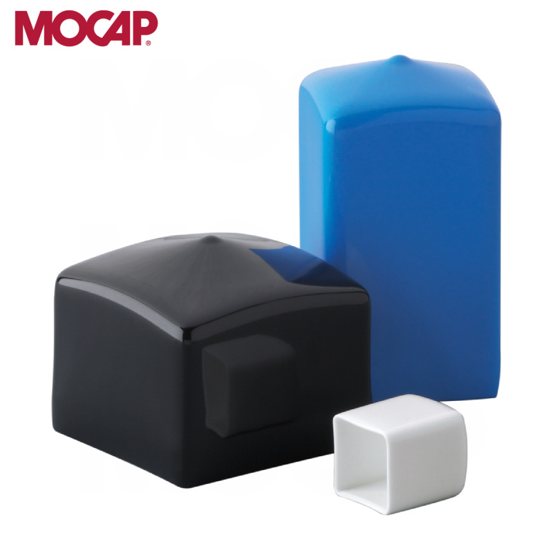 SVC浸塑软胶方形塑料管套 方形螺母保护盖