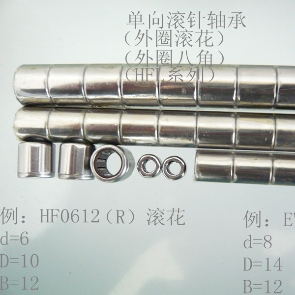 供应HF081412 HF081412R单向滚针轴承 8X14x12 滚花外六角