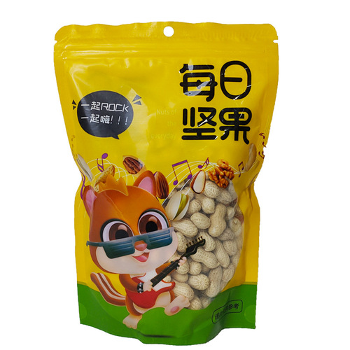 Bagged roasted peanuts wholesale, dropshipping one-time delivery New Year's nuts snacks garlic-flavored white jade salted peanuts with shells