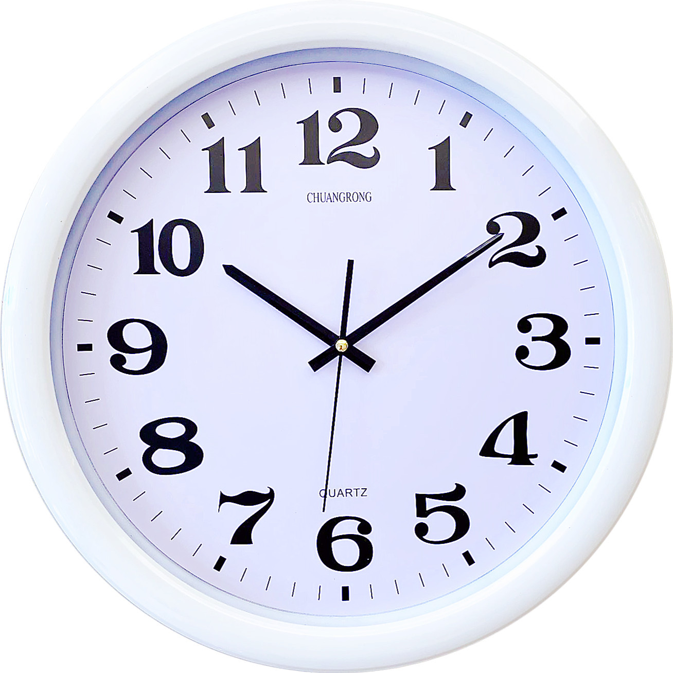 GOODCLOCK [Reloj de pared de 16 pulgadas] simple plástico LCD hogar creativo simple decoración Europea sala de estar Reloj de pared