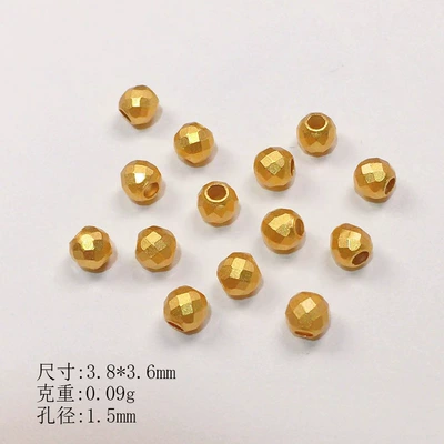 S925 Silver Plated Gold: Zərgərlik ara hissələri - 4mm-diamond-beads-about-10-per-gram
