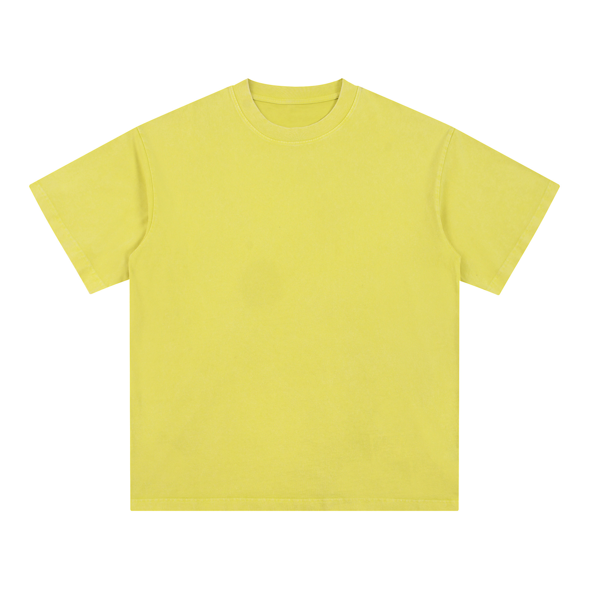 Transfronterizo europeo y americano pesado copo de nieve frito algodón retro lavado y viejo OVERSIZE camiseta de manga corta personalizada de marca de moda de bricolaje