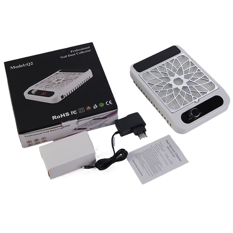 aspirador de uñas de alta potencia silenciosa succión gran aspirador de escritorio ajustable de velocidad con pantalla de filtro herramienta de manicura