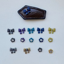 秋冬亮面烤漆镶钻花朵头饰发夹边夹服饰发箍合金diy饰品鞋花配件