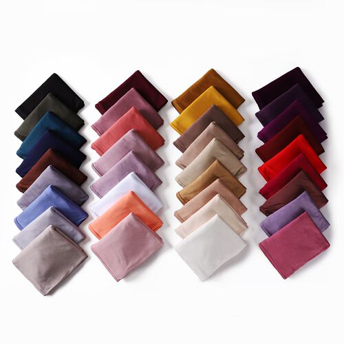 35-color Malaysian pure color modal frayed edge satin cotton long scarf jersey single color headscarf cover scarf