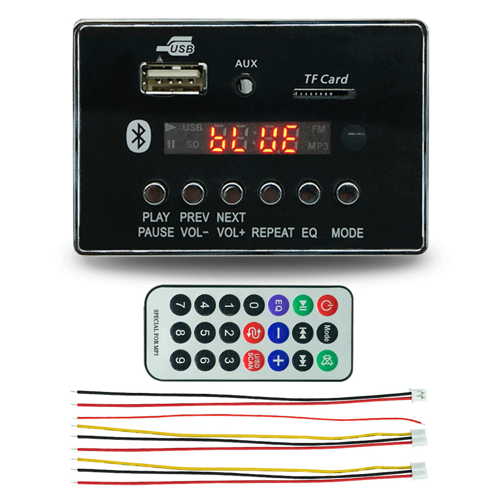 12V汽车功放音箱配件 蓝牙mp3解码板 蓝牙MP3模块录音 文件夹切换