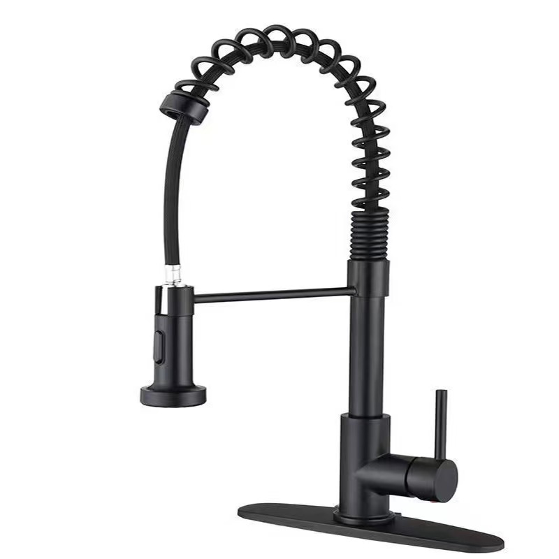 Grifo Extraíble para Fregadero de Cocina de Acero Inoxidable Giratorio Agua Fría y Caliente