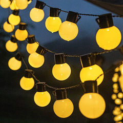 Outdoor camping atmosphere waterproof LED string lights, tent solar arrangement decoration, G50 bulb ball string lights