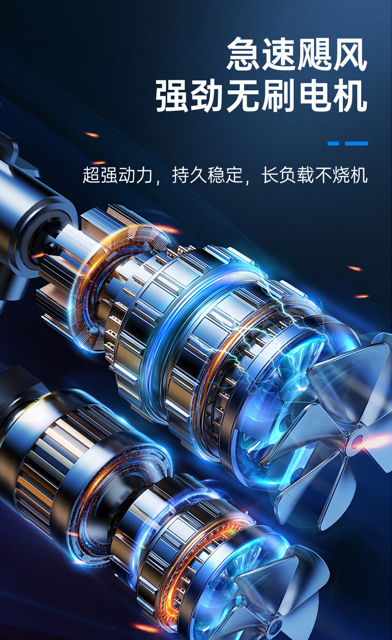 Car vacuum cleaner with strong suction, wireless handheld small portable vacuum cleaner for cars, with suction and blowing functions, V29S